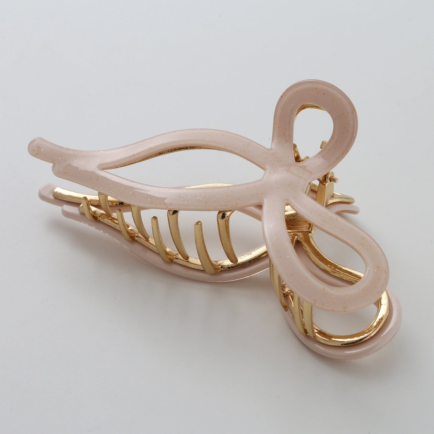 Tied Ribbon Bow 4.5" Metal Hair Clip