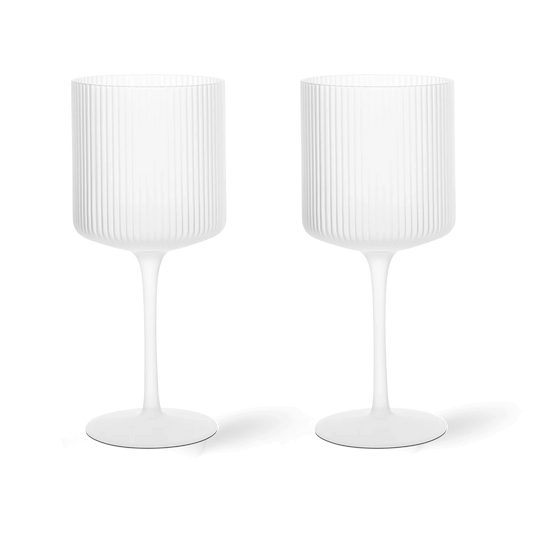 Frosted Ripple Red Wine Glasses (Set of 2)