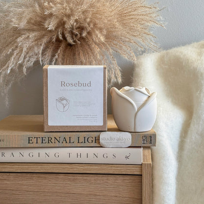 Rosebud Shaped Ylang Ylang Currant Scented Candle