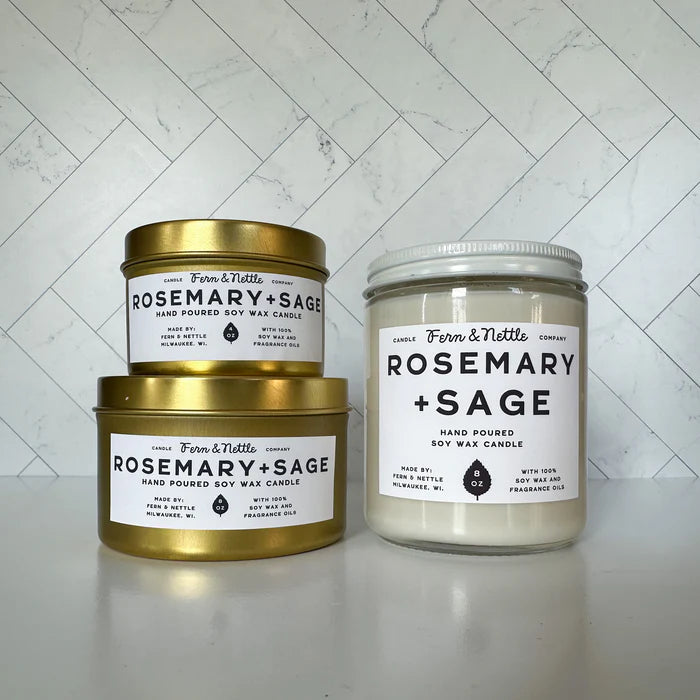 Rosemary & Sage Soy Wax Candle