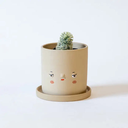 Face 4" Ceramic Planter