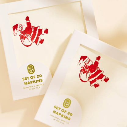 Holly Jolly Santa Holiday Cocktail Party Napkins (Pack of 20)