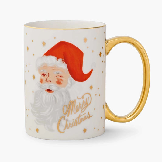 Santa Claus Winking 16 Oz Porcelain Mug