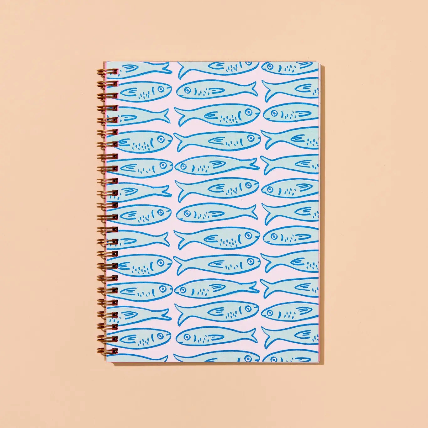 Sardines Spiral Bound Letterpress Notebook