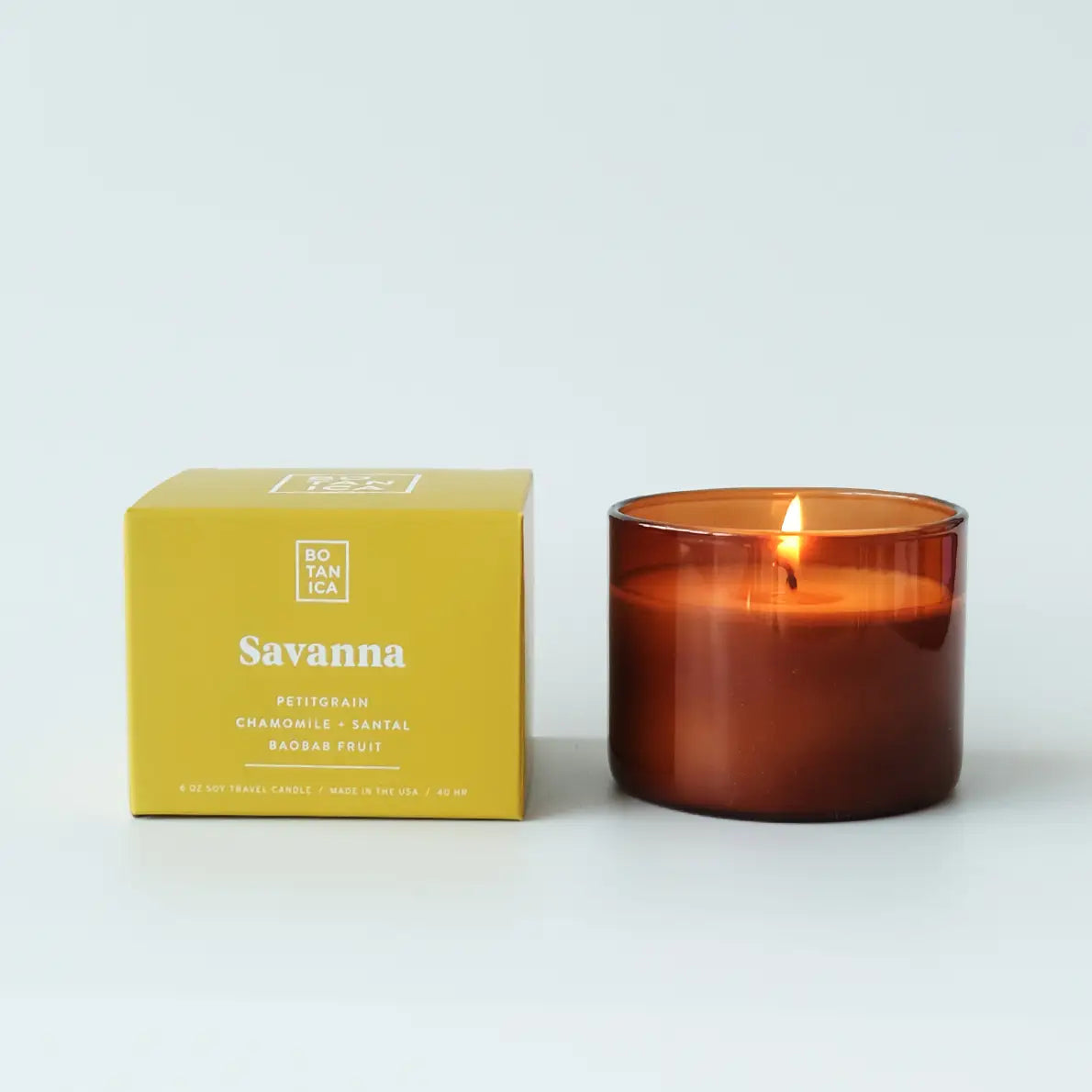 Savanna Petitgrain, Chamomile, Santal, & Baobab Fruit Candle