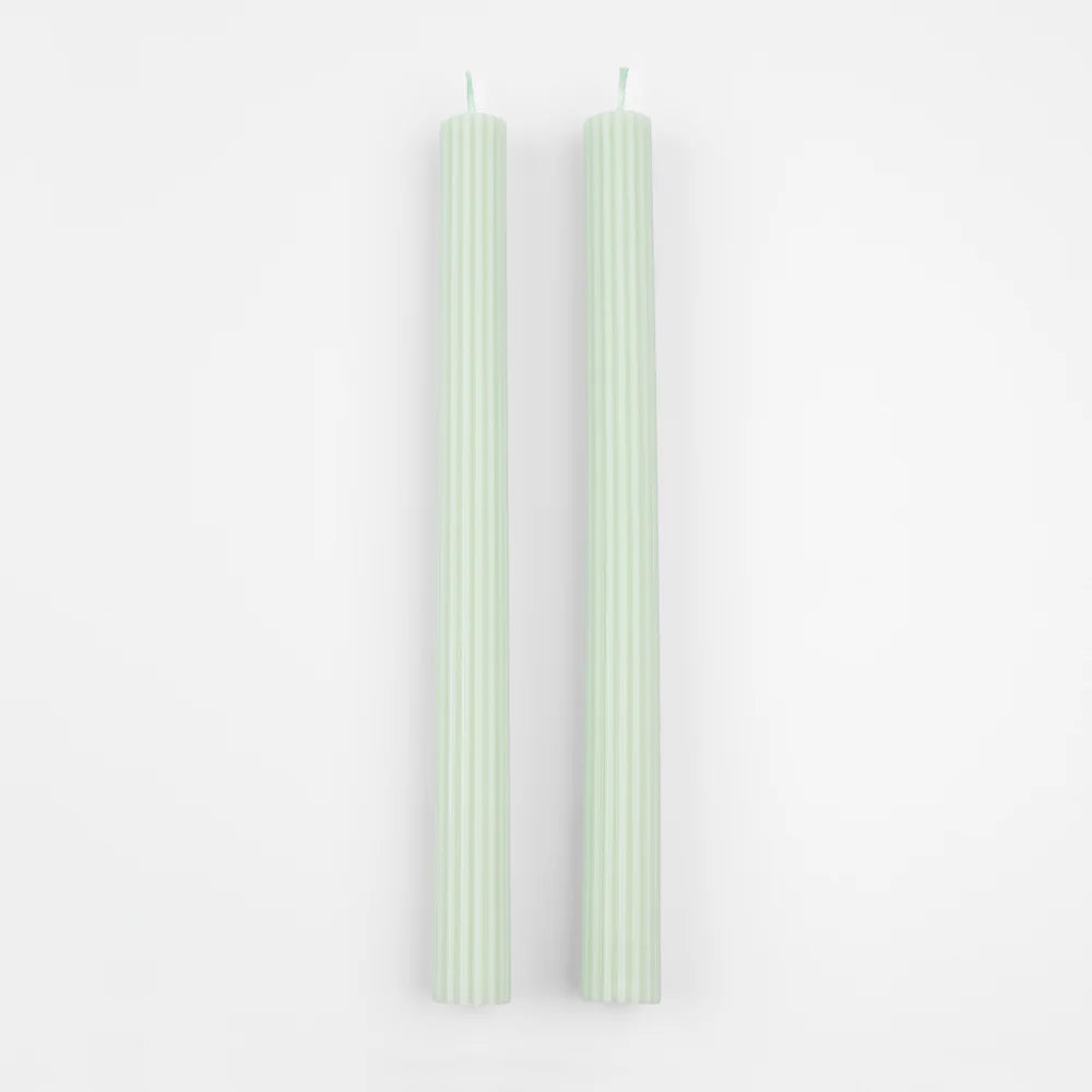 Ribbed Table 10" Taper Candles (Set of 2)