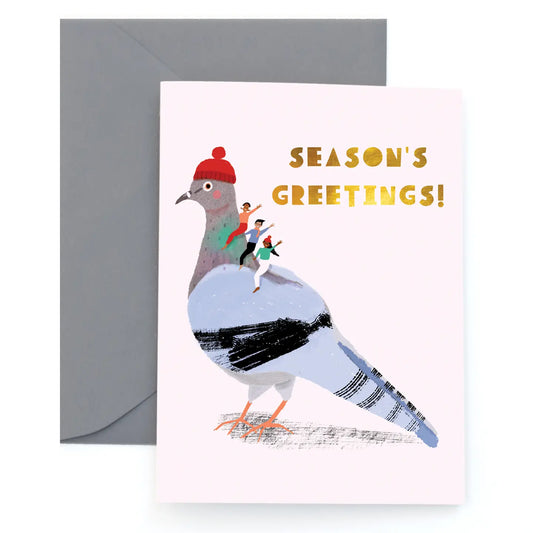 Season's Greetings Pigeon Holiday Card