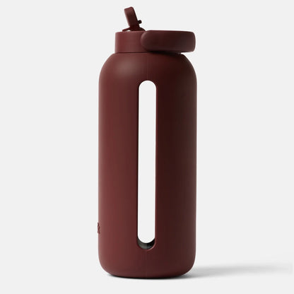 Big Glass & Silicone Reusable 36 Oz Flip Cap Water Bottle