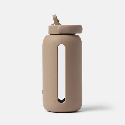 Glass & Silicone Reusable 27 Oz Flip Cap Water Bottle