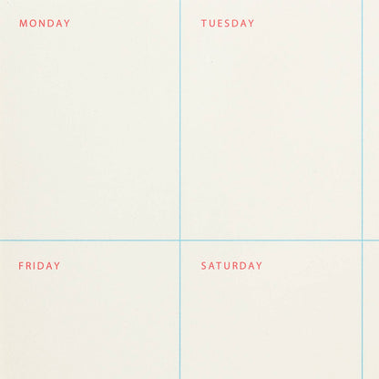 Simple Weekly Planner 9” x 6" Notepad