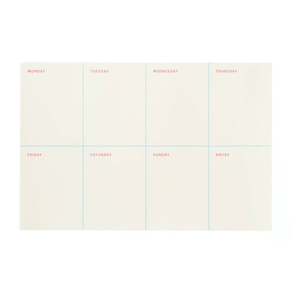 Simple Weekly Planner 9” x 6" Notepad