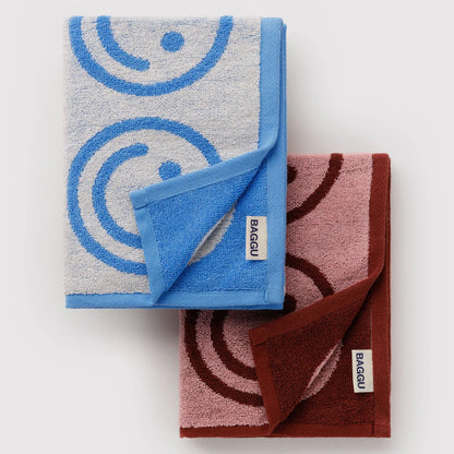 Reversible Terrycloth Hand Towels (Set of 2)