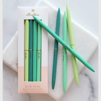 Slim Spectrum Ball Point Pens (Set of 4)