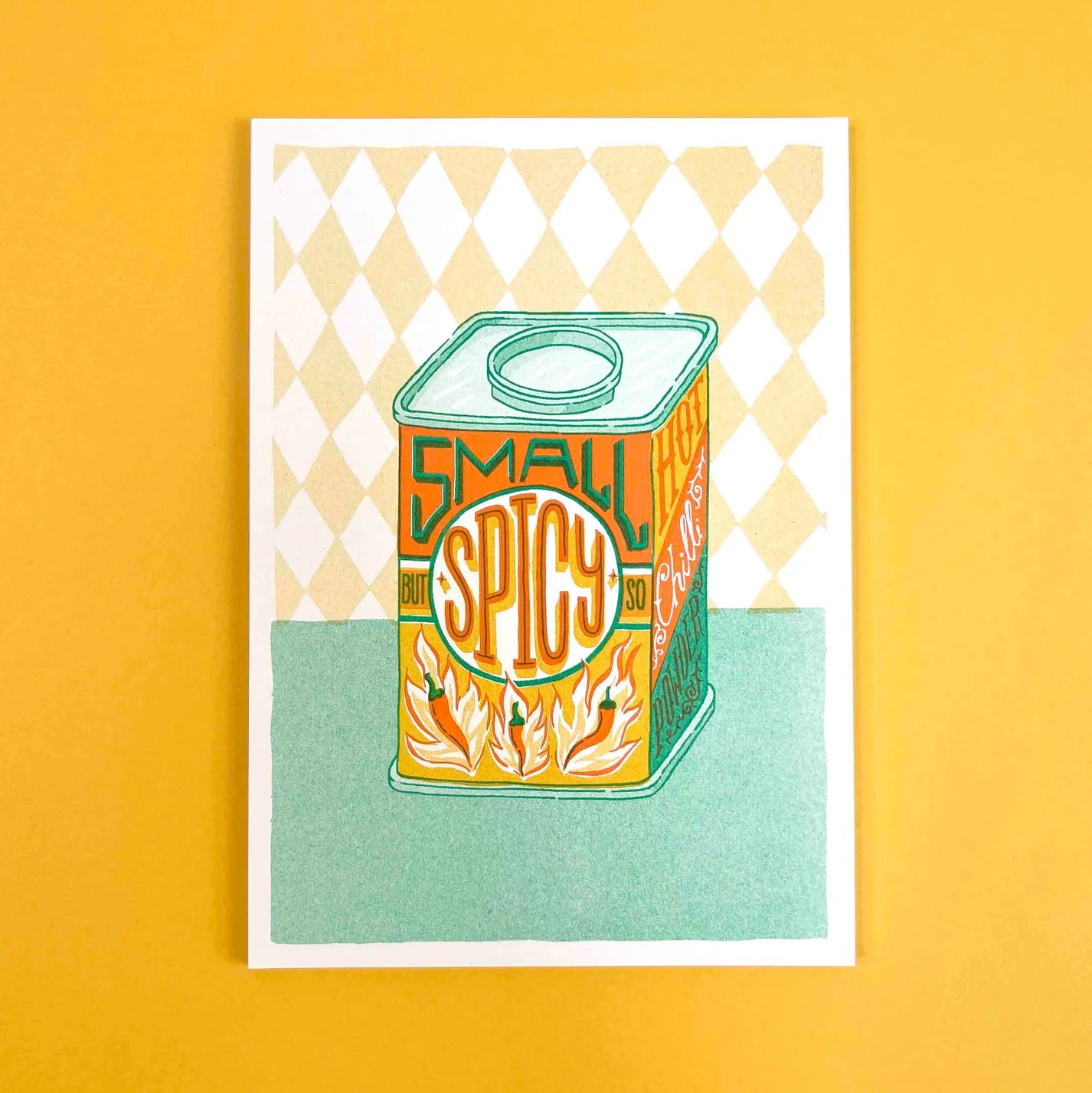 Small But So Spicy 5.75" x 8.25" Risograph Print