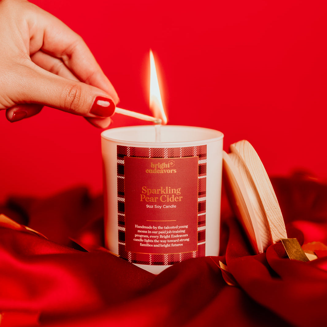 Holiday Sparkling Pear Cider Soy Candle