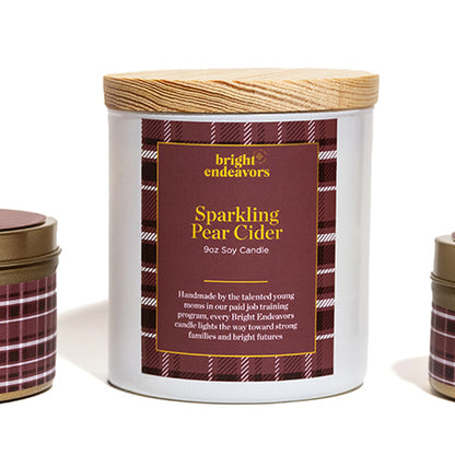 Holiday Sparkling Pear Cider Soy Candle