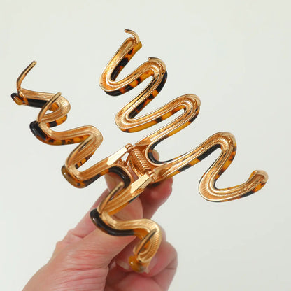 Squiggle Wiggle 4" Metal Hair Claw Clip