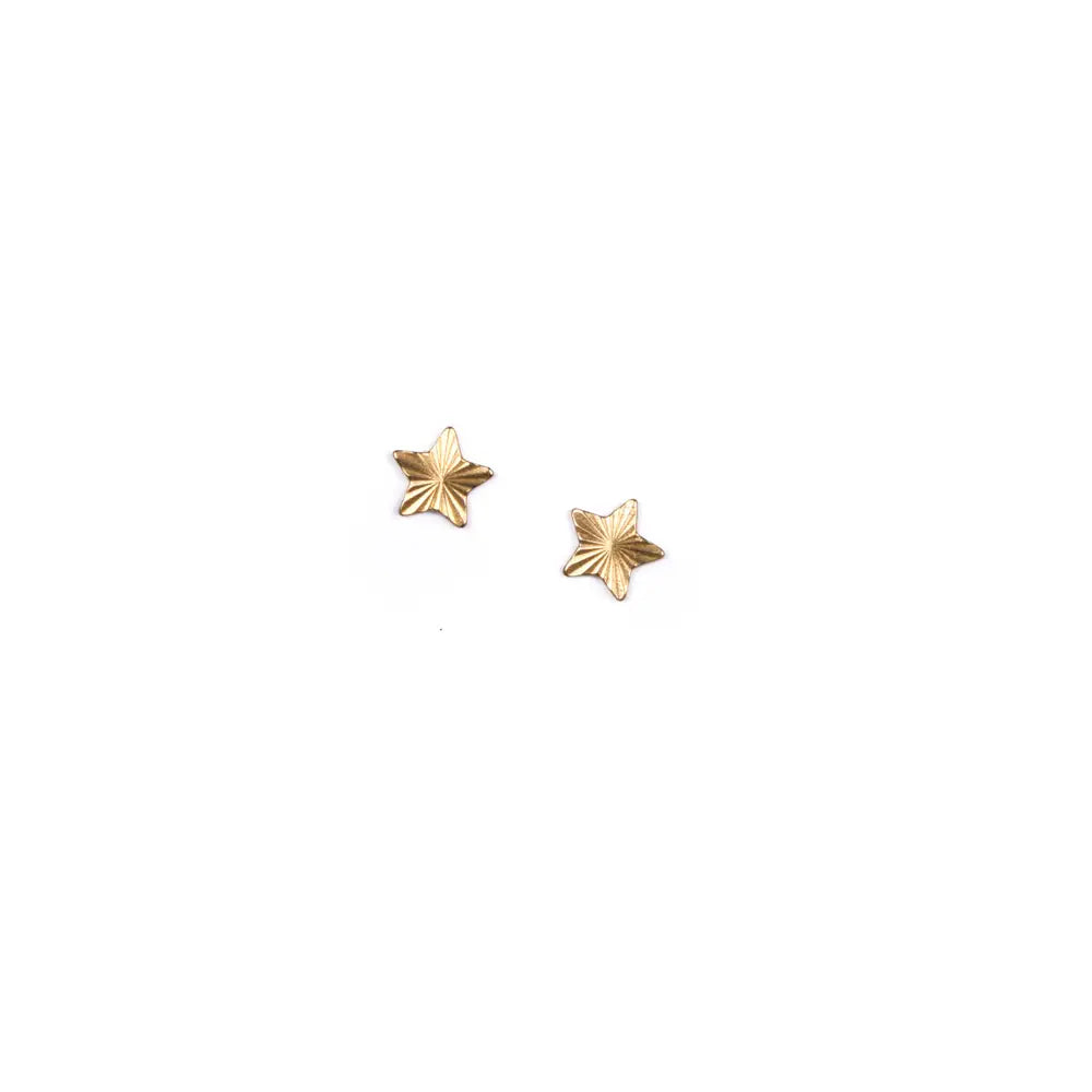 Tiny Starburst Star Stud Earrings