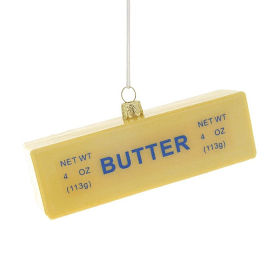 Stick of Butter Glass Holiday Ornament