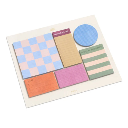 Printed Sticky Notepad Palette (Set of 6)