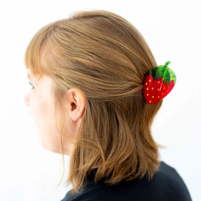 Midi Red Strawberry 3" Hair Clip