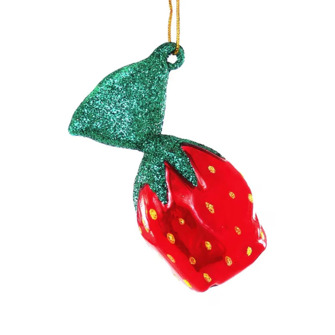Strawberry Candy Glass Holiday Ornament