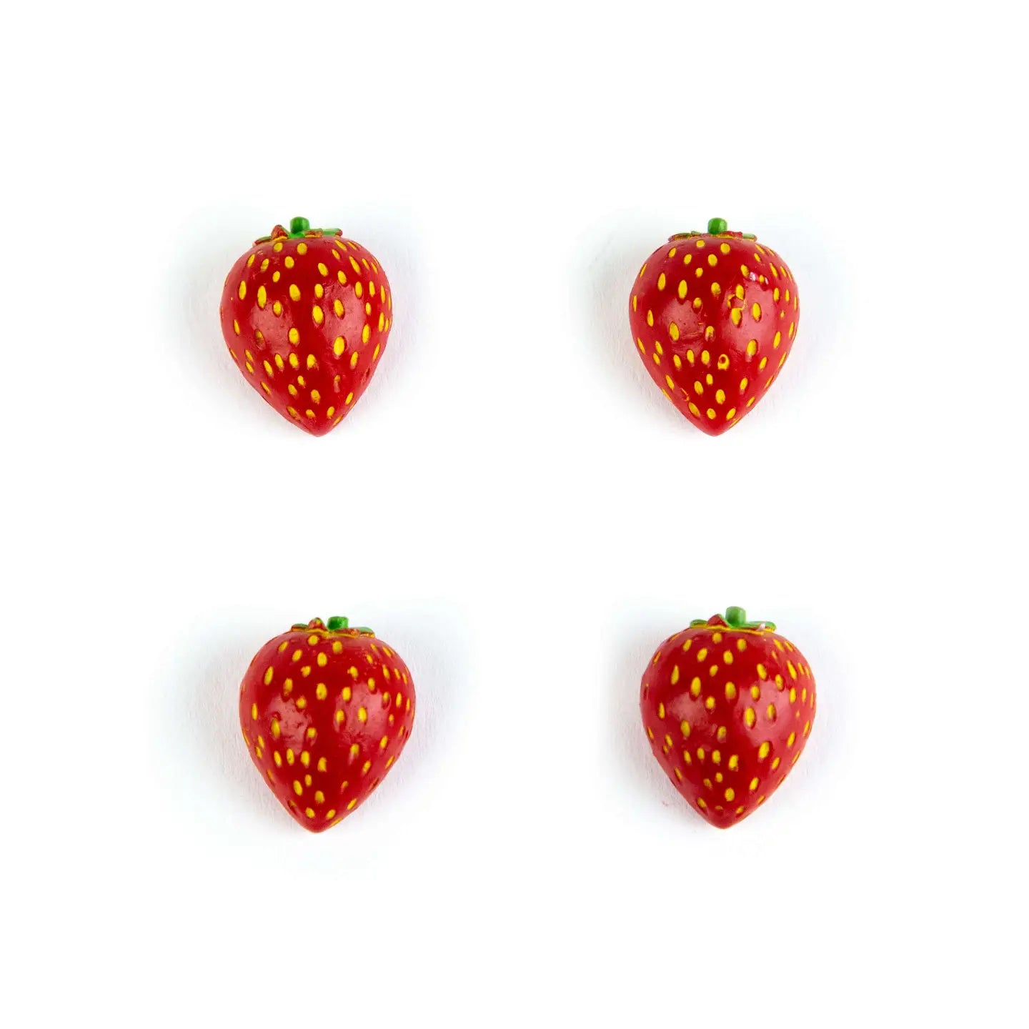 Strawberry Magnets in Basket (Set of 4)