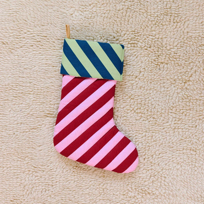 House Stripe Quilted Holiday Stocking
