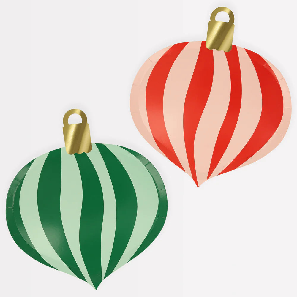 Striped Ornament 10" Paper Plates (Pack of 8)