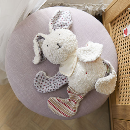 Organic Cotton Gingham & Polka Dot Bunny Baby Plush Toy