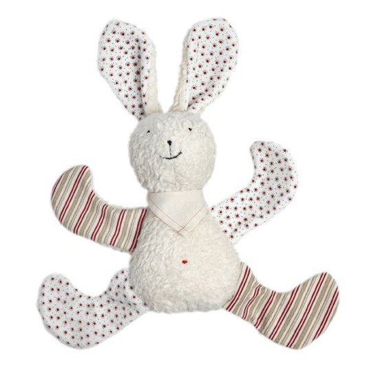 Organic Cotton Gingham & Polka Dot Bunny Baby Plush Toy
