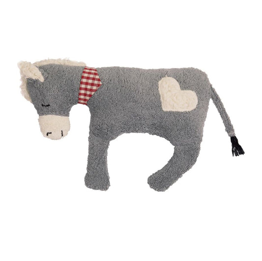 Organic Cotton Grey Donkey Baby Plush Toy