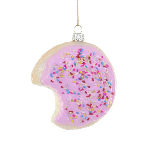 Pink Soft Sugar Cookie Glass Holiday Ornament