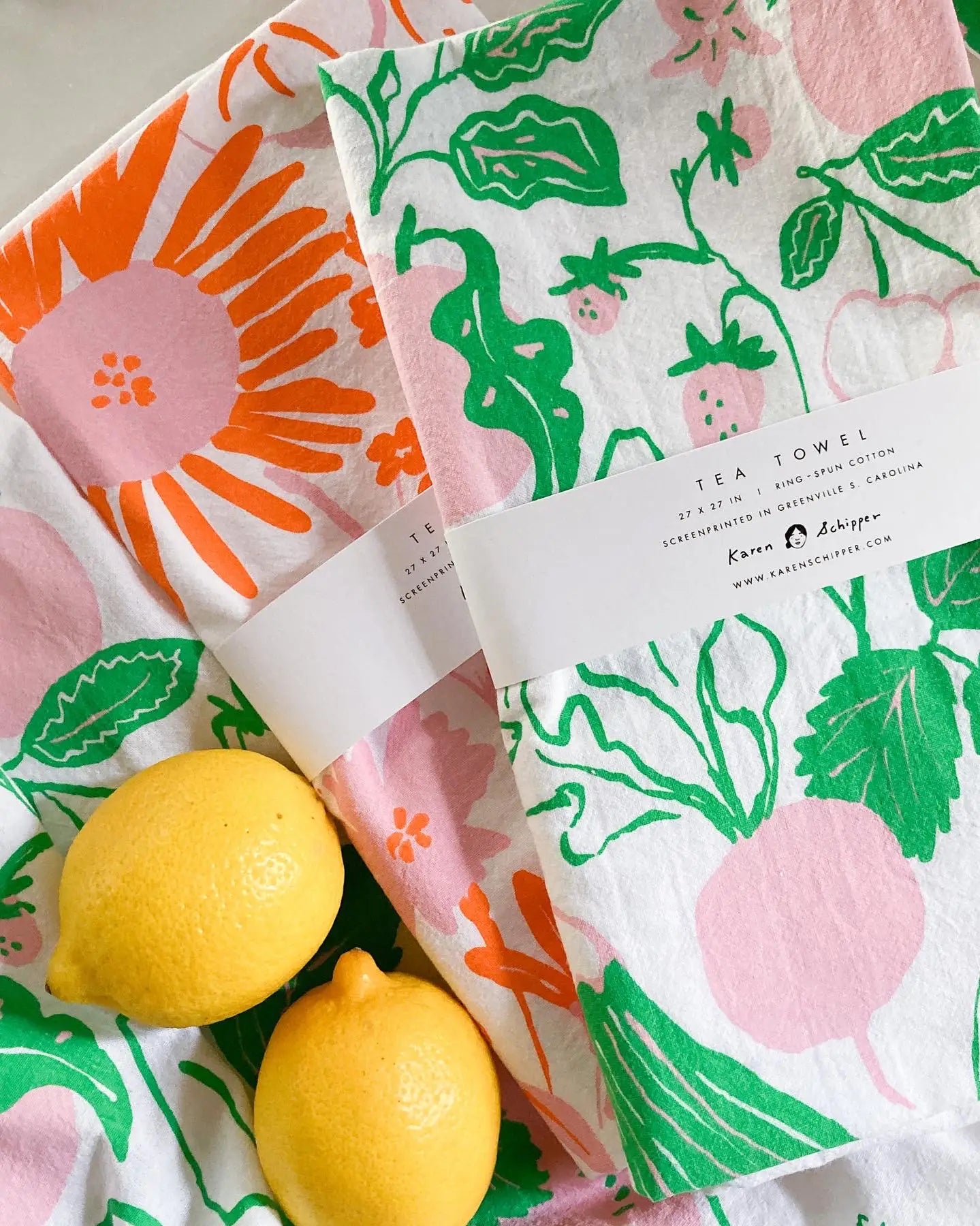 Summer Florals Kitchen Tea Towel