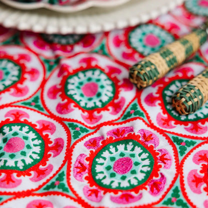 Suzani Patterned 72" x 108" Tablecloth