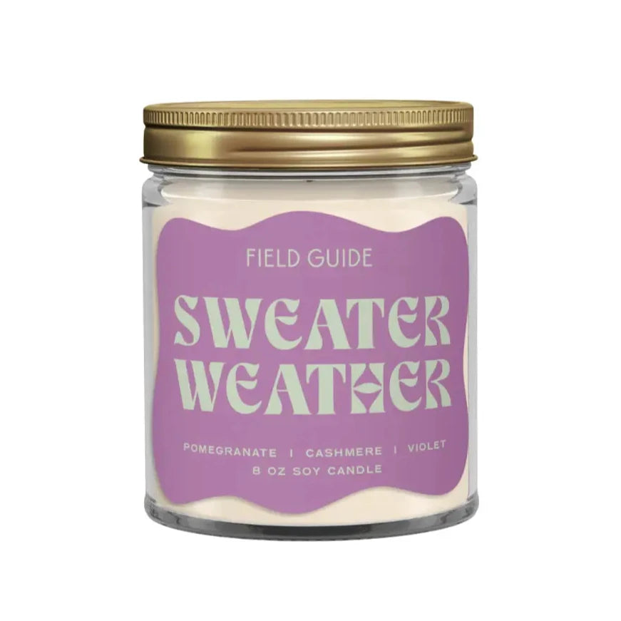 Winter Field Guide Soy Wax Glass Candle