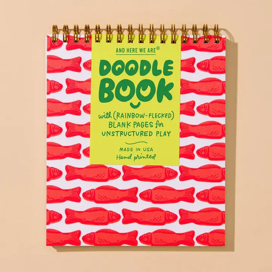 Red Fish Candy Spiral Bound Doodle Book