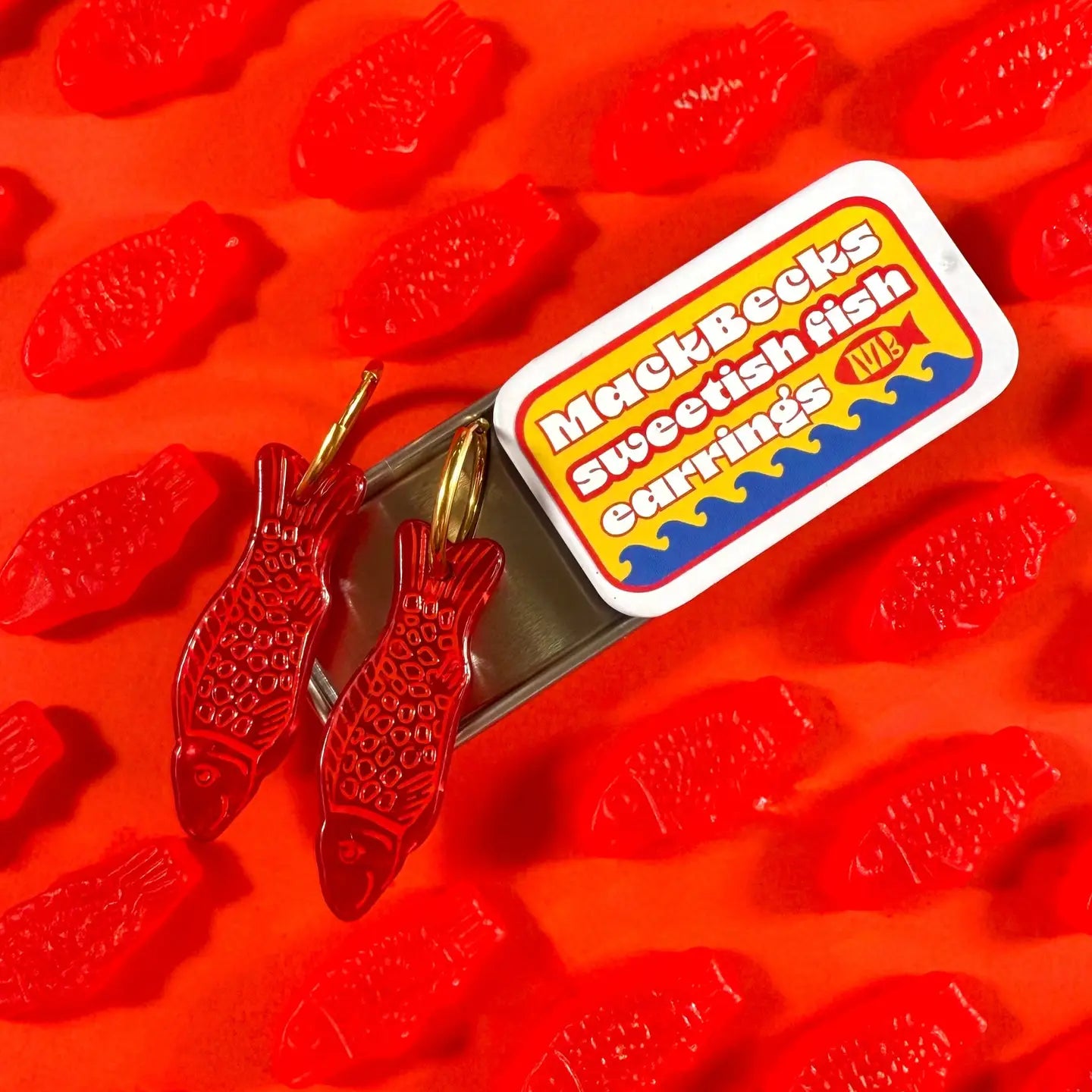 Sweetish Fish Acetate Earrings