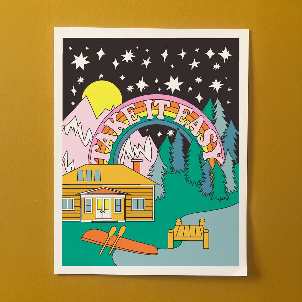 Take It Easy Mountain Getaway 11" x 14" Archival Print