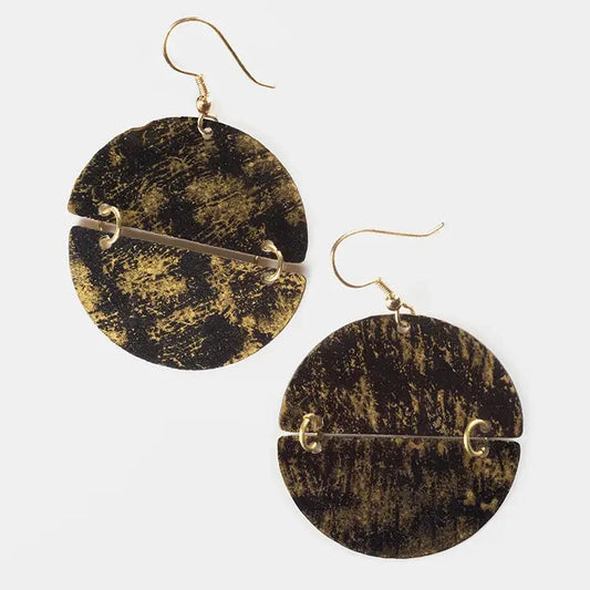 Whitney Blackened Brass Earrings