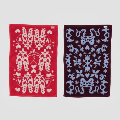 Reversible Terrycloth Hand Towels (Set of 2)