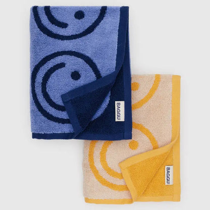 Reversible Terrycloth Hand Towels (Set of 2)