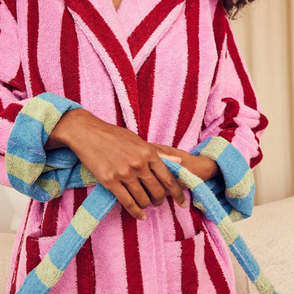 Terrycloth Stripe Bath Robe