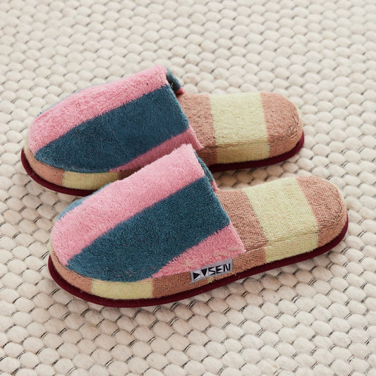 Terrycloth House Stripe Slippers