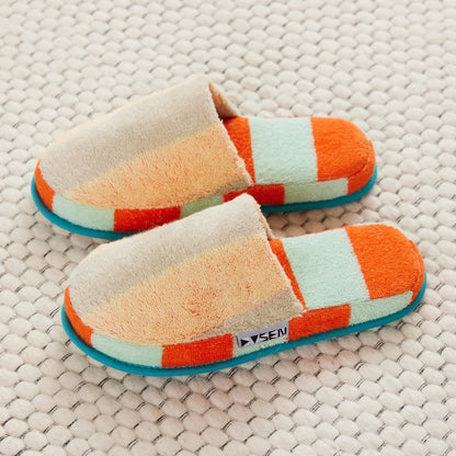 Terrycloth House Stripe Slippers