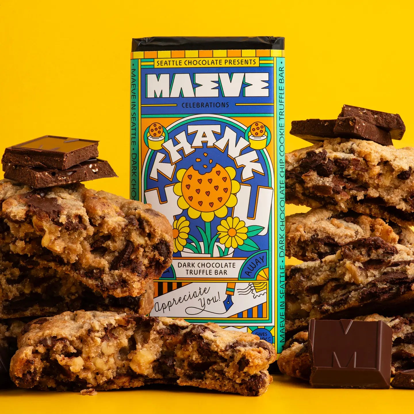 Thank You Dark Chocolate Truffle Bar