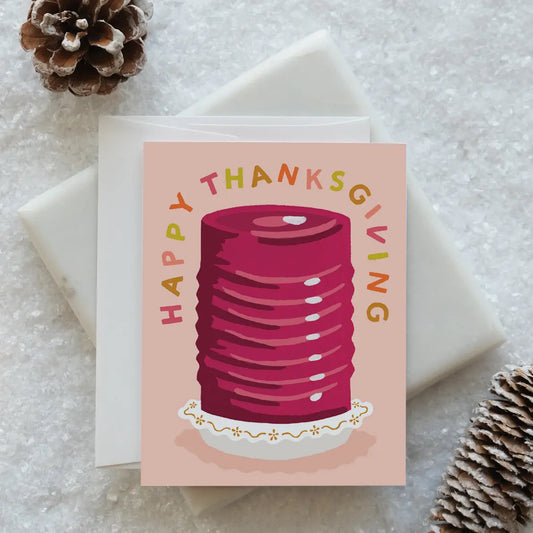 Cranberry Jelly Thanksgiving Greeting Card