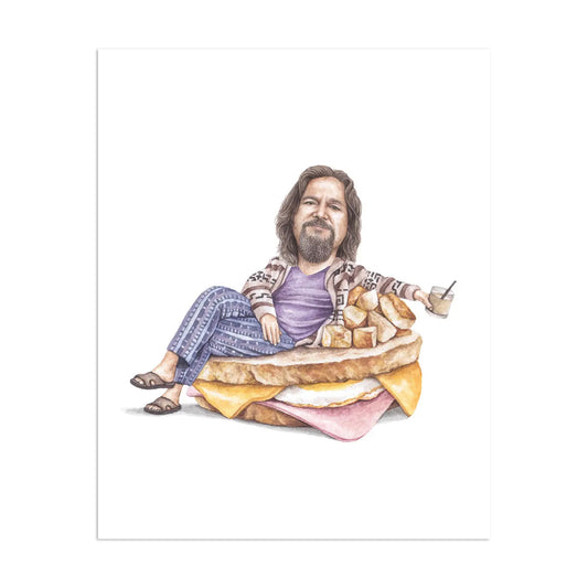 The Dude on a Breakfast Sammie 8" x 10" Archival Print