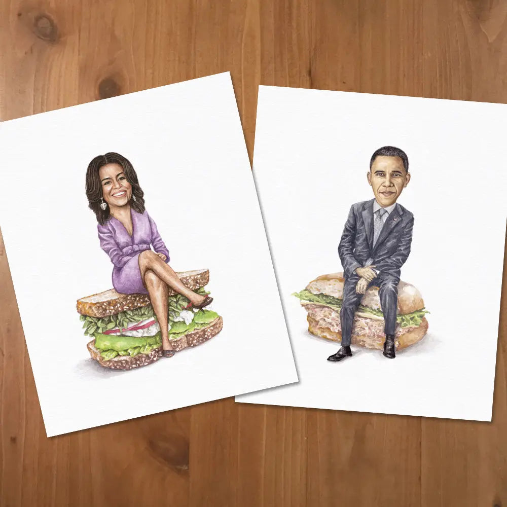Obama Packing Print President Barack Obama on a Tuna Sandwich 8