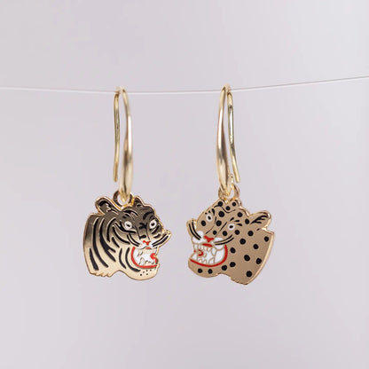 Tiger & Cheetah Dangle Earring Set